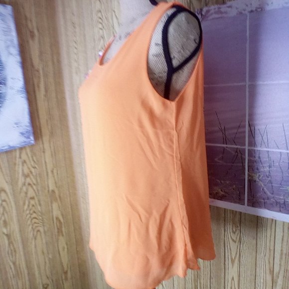 minuoyi sleeveless orange womens top - Picture 2 of 5